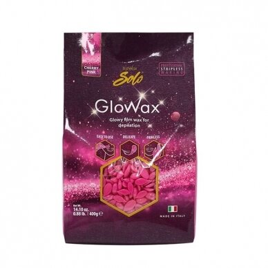 ITALWAX DEPILIACINIS SOLO VAŠKAS GRANULĖMIS CHERRY PINK GLOWAX, 400 G