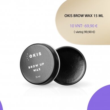 OKIS BROW UP WAX antakių vaškas -plaukelių fiksavimui 1