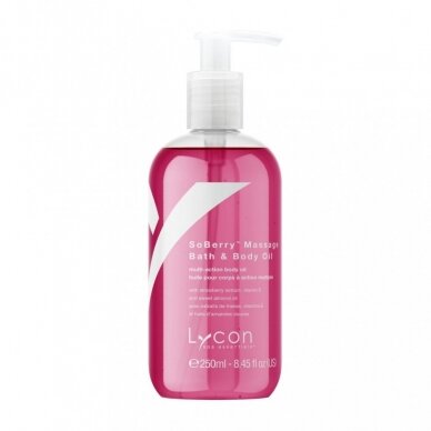 LYCON SO BERRY MASSAGE AND BODY OIL - vonios ir kūno aliejus masažui su uogomis, 250 ml