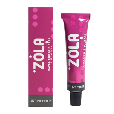 ZOLA 07 TINT MIX - antakių dažai - Bazė su kolagenu, 15 ml.